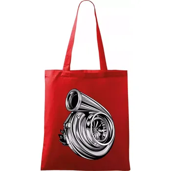 Nákupní taška Car turbo - Taška bavlněná - 42 x 38 cm ( Červená )