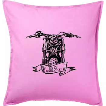 Polštář Biker Motorcycle motorka - Polštář 50x50 - 50x50 - Pouze potah ( Růžová )