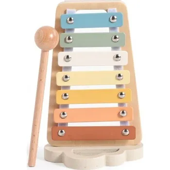 Klasická kytara Dřevěný xylofon pro děti 7 tónů Montessori hudební nástroj pro miminka 0–12 měsíců Raná výuka hudby Vzdělávací hračka