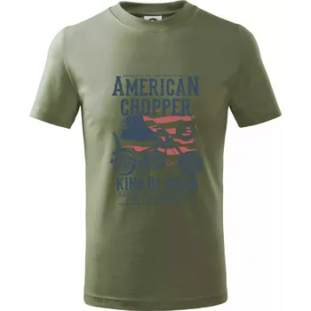 Chlapecké oblečení American Chopper - Tričko dětské bavlněné - 122 cm/6 let ( Khaki )