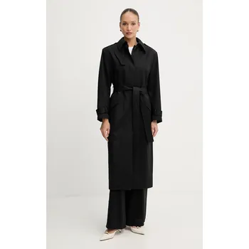 Dámský kabát Vlněný trenčkot BOSS Ciolet dámský, černá barva, 50543198 99X, vel. 42