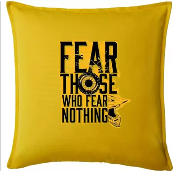 Polštář Motocross fear those who fear nothing - Polštář 50x50 - 50x50 - Pouze potah ( Žlutá )
