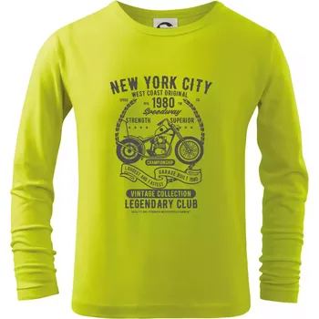 Chlapecké oblečení New York City Speedway - Triko dětské Long Sleeve - 122 cm/6 let ( Limetková )