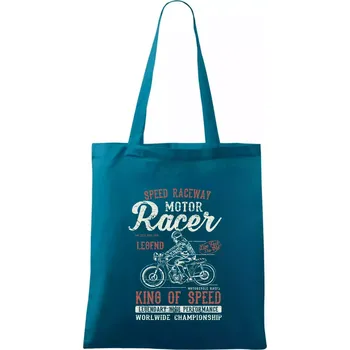 Motor Racer - Taška bavlněná - 42 x 38 cm ( Petrolejová )