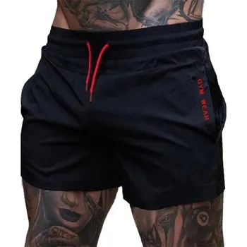 Pánské kraťasy Pánské letní fitness kraťasy Tenké běžecké sportovní šortky Prodyšné tréninkové kraťasy se stahovací šňůrkou Neformální volný střih červená M