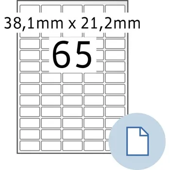 Samolepící etiketa Europapier Samolepící etikety bílé A4 SMARTLINE, 100 listů Varianta: 38,1 x 21,2