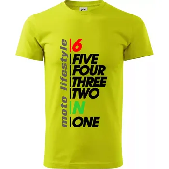 Moto lifestyle - Klasické pánské triko vyšší gramáže - 3XL ( Limetková )