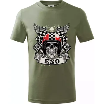 Motorkář eso - Tričko dětské bavlněné - 146 cm/10 let ( Khaki )