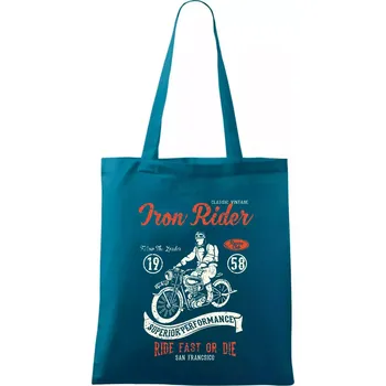 Iron Rider - Taška bavlněná - 42 x 38 cm ( Petrolejová )