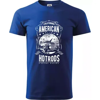 Pánské tričko American Hotrods - Triko extra velké (5-8XL) - 7XL ( Královská modrá )