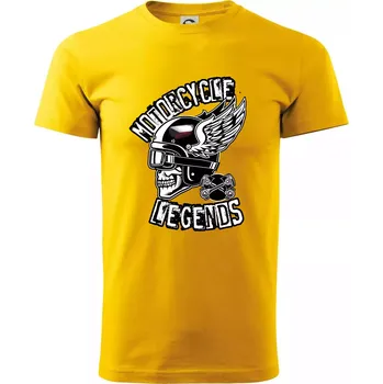Pánské tričko Czech Motorcycle legends - Triko extra velké (5-8XL) - 8XL ( Žlutá )