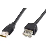 PremiumCord USB 2.0 kabel prodlužovací, A-A, 0,5m černá