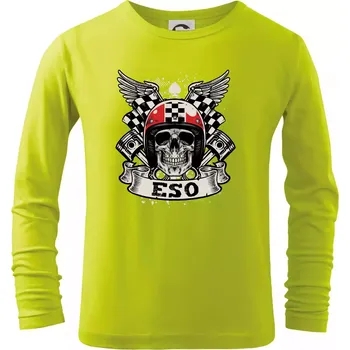 Dětská móda Motorkář eso - Triko dětské Long Sleeve - 122 cm/6 let ( Limetková )