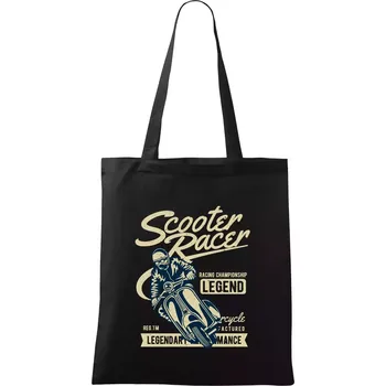 Nákupní taška Scooter Racer - Taška bavlněná - 42 x 38 cm ( Černá )