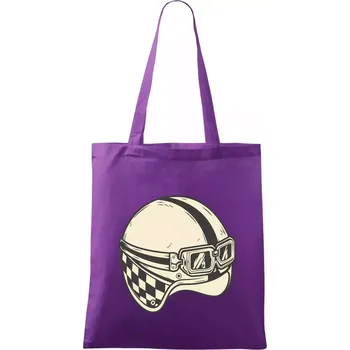 Moto helma - žalud - Taška bavlněná - 42 x 38 cm ( Fialová )