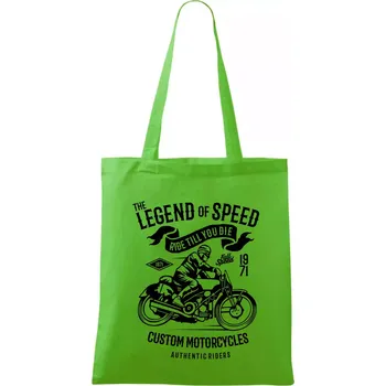 Nákupní taška The Legend of Speed - Taška bavlněná - 42 x 38 cm ( Apple Green )