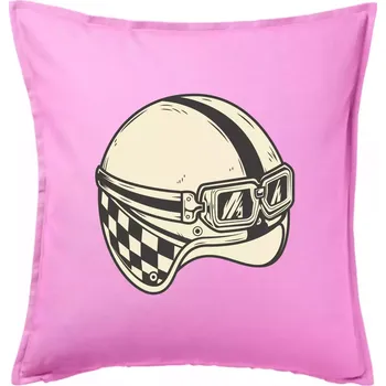 Polštář Moto helma - žalud - Polštář 50x50 - 50x50 - Pouze potah ( Růžová )