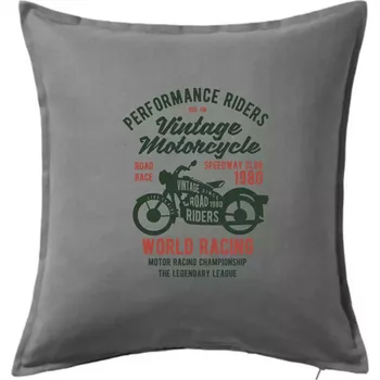 Polštář Vintage Motorcycle - Polštář 50x50 - 50x50 - Pouze potah ( Tmavě šedý melír )