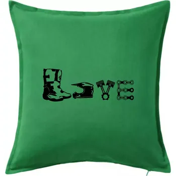 Polštář Enduro Love - Polštář 50x50 - 50x50 - Pouze potah ( Středně zelená )