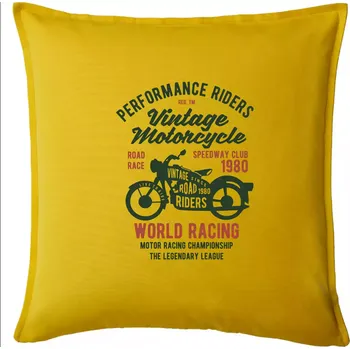 Polštář Vintage Motorcycle - Polštář 50x50 - 50x50 - Pouze potah ( Žlutá )