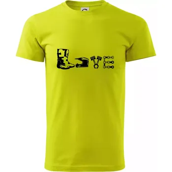 Enduro Love - Klasické pánské triko vyšší gramáže - 2XL ( Limetková )