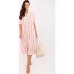Bílo-růžové dámské plážové košilové šaty TW-SK-BI-2451.84-white-pink Velikost: ONE SIZE
