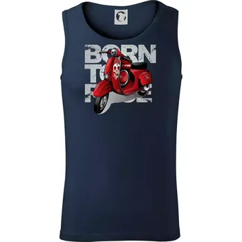 Scooter born to ride red - Tílko pánské Core - L ( Námořní modrá (velmi tmavá - téměř černá) )