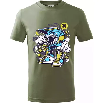 Chlapecké tričko Motohelmátor - Tričko dětské bavlněné - 104-110cm / 3-4 roky ( Khaki )