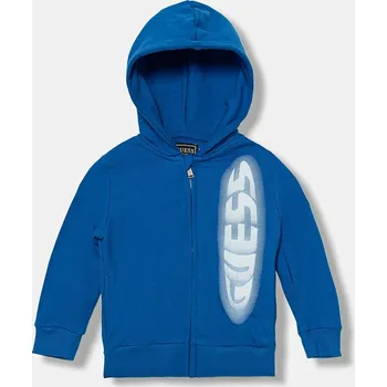 Chlapecká mikina Dětská bavlněná mikina Guess N5YQ08.KAD74.9BYA modrá 55X, vel. 105-112