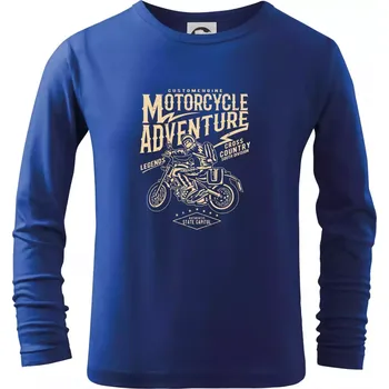 Chlapecké tričko Motorcycle Adventure - Triko dětské Long Sleeve - 158 cm/12 let ( Královská modrá )
