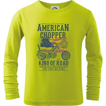 Dětská móda American Chopper - Triko dětské Long Sleeve - 104-110cm / 3-4 roky ( Limetková )