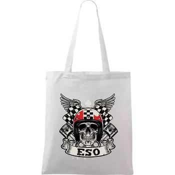 Motorkář eso - Taška bavlněná - 42 x 38 cm ( Bílá )