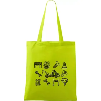 Odtahová služba - ikony - Taška bavlněná - 42 x 38 cm ( Limetková )