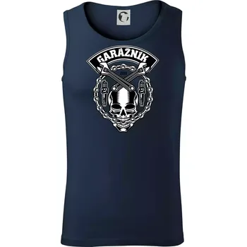 Pánská móda Lebka garážník - Tílko pánské Core - 2XL ( Námořní modrá (velmi tmavá - téměř černá) )