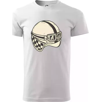 Pánské tričko Moto helma - žalud - Triko extra velké (5-8XL) - 7XL ( Bílá )