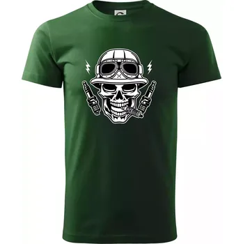 Lebka zapalovací svíčky - Triko extra velké (5-8XL) - 7XL ( Lahvově zelená )