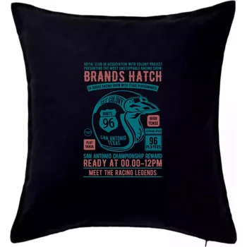 Polštář Brands Hatch Racing - Polštář 50x50 - 50x50 - Pouze potah ( Černá )