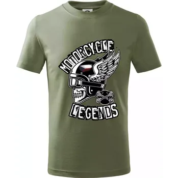 Czech Motorcycle legends - Tričko dětské bavlněné - 134 cm/8 let ( Khaki )