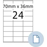 Europapier Samolepící etikety bílé A4 SMARTLINE, 100 listů Varianta: 70x36 mm