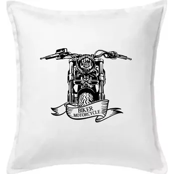 Polštář Biker Motorcycle motorka - Polštář 50x50 - 50x50 - Pouze potah ( Bílá )