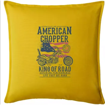 Polštář American Chopper - Polštář 50x50 - 50x50 - Včetně výplně ( Žlutá )