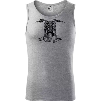 Biker Motorcycle motorka - Tílko pánské Core - L ( Tmavě šedý melír )