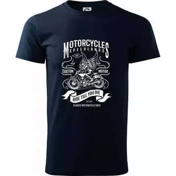 Motorcycles speedlands - Triko extra velké (5-8XL) - 6XL ( Námořní modrá (velmi tmavá - téměř černá) )