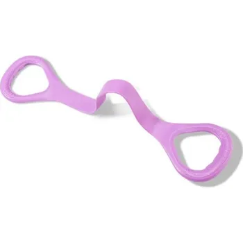 Barevná odporová posilovací páska na paže záda ramena Elastická pomůcka pro jógu pilates rehabilitaci a domácí cvičení fialová