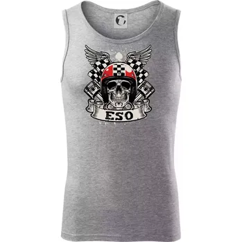 Motorkář eso - Tílko pánské Core - XL ( Tmavě šedý melír )