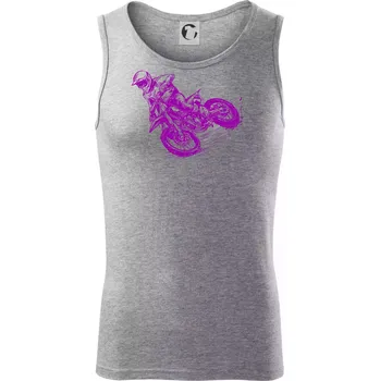 Crosska fialová - Tílko pánské Core - L ( Tmavě šedý melír )