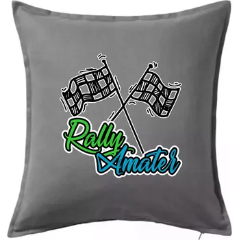 Polštář Rally amatér - Polštář 50x50 - 50x50 - Včetně výplně ( Tmavě šedý melír )