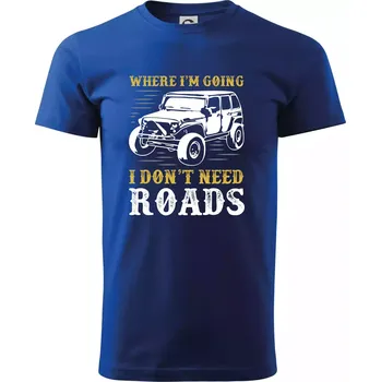 Pánské tričko Neřešim cesty - Triko extra velké (5-8XL) - 8XL ( Královská modrá )