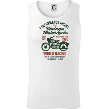 Pánská móda Vintage Motorcycle - Tílko pánské Core - M ( Bílá )