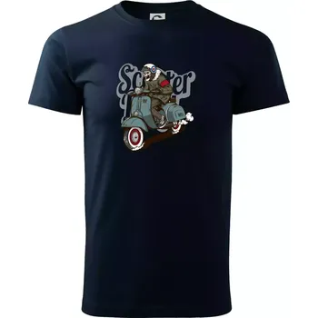 Skútr boy ve vaťáku - Triko extra velké (5-8XL) - 6XL ( Námořní modrá (velmi tmavá - téměř černá) )